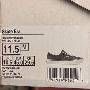 Vans Skate Era Shoes - Black/grey comfy cush duracap new in box mens 11.5